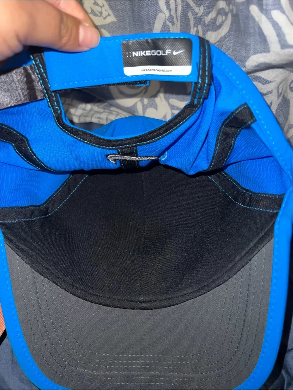 Nike Men's Bright Blue Cap with Black Swoosh